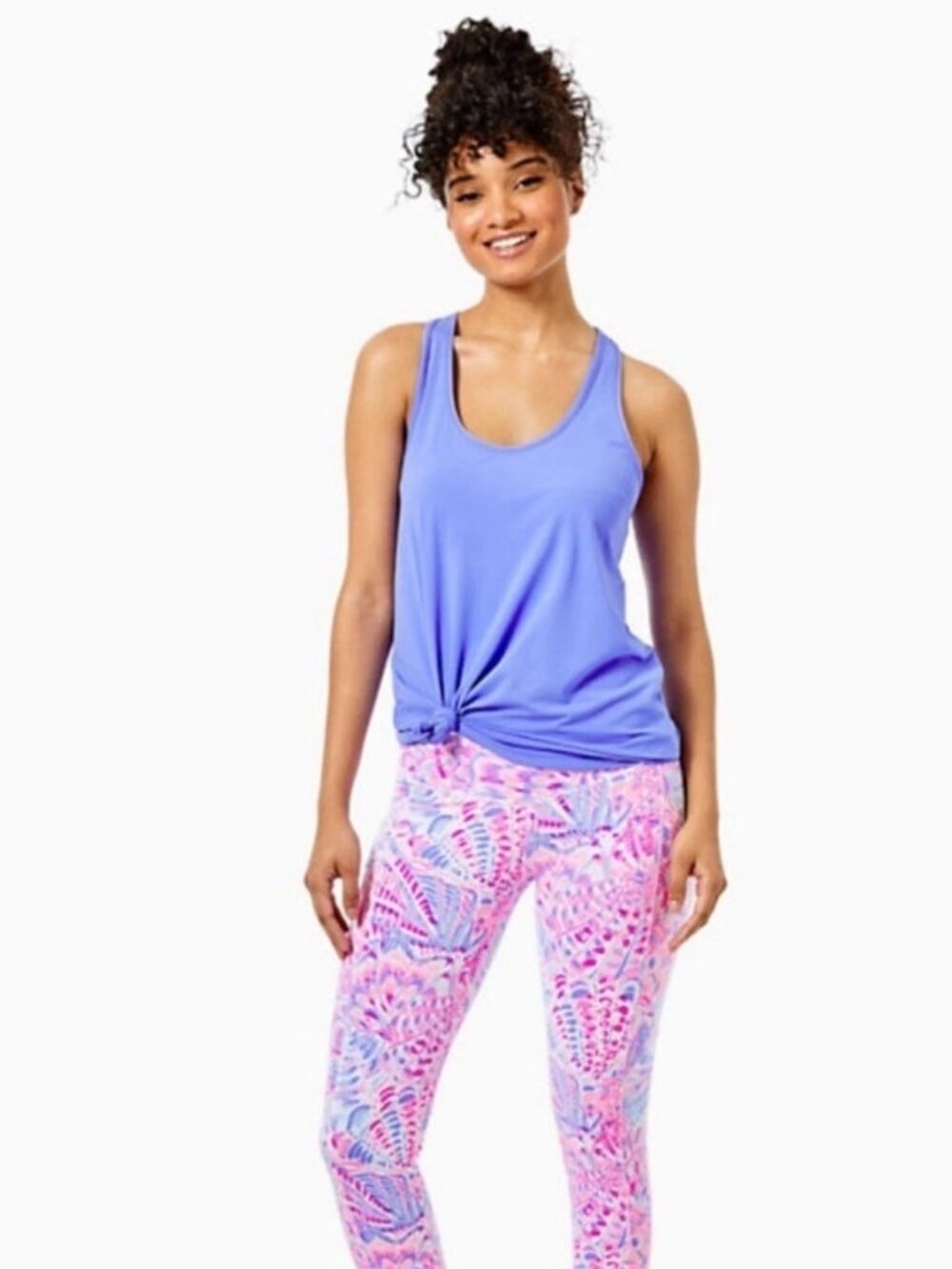 NWT Lilly Pulitzer Luxletic Racerback Swing Tank Aurora Purple UPF 50- Size XXS